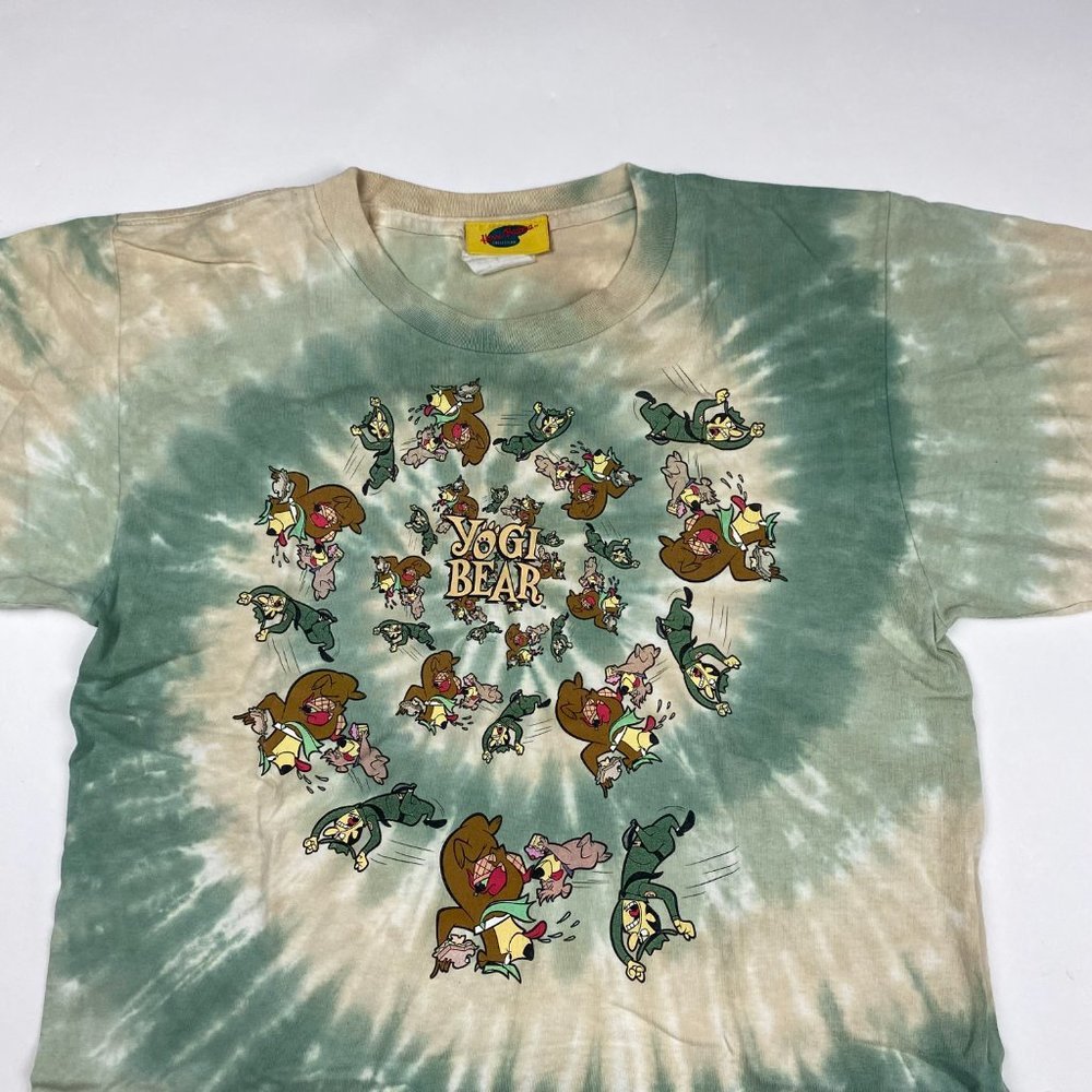 Vintage 90s Yogi Bear T Shirt Men's Small Medium Tie Dye Single Stitch - Picture 3 of 11